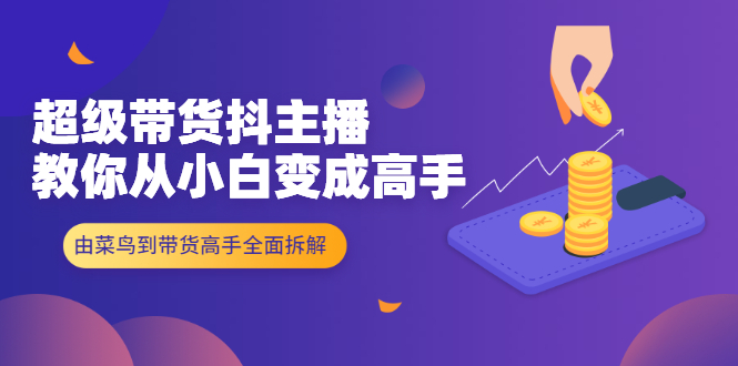 超级带货抖主播教你从小白变成高手，由菜鸟到带货高手全面拆解！-锦程资源站