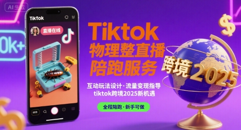 Tiktok物理整蛊直播陪跑服务-tiktok跨境2025-锦程资源站