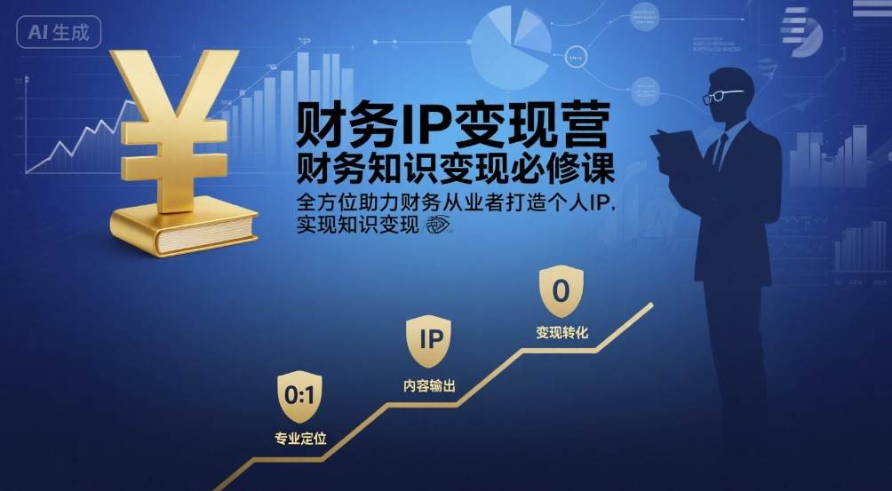 财务IP变现营，财务知识变现必修课，全方位助力财务从业者打造个人IP，实现知识变现-锦程资源站