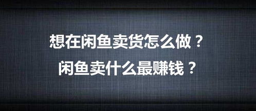 闲鱼卖什么东西最好卖又赚钱？揭秘最有潜力的畅销品！-锦程资源站