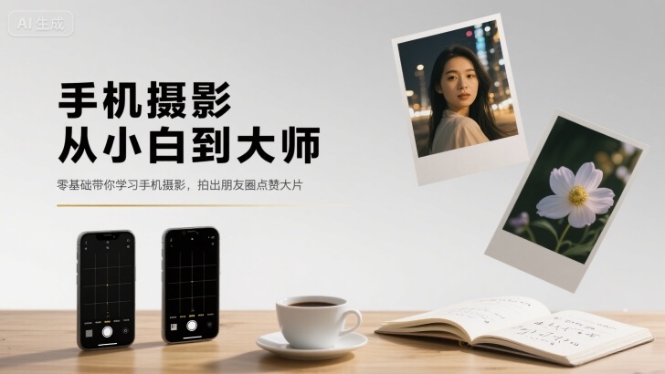 手机摄影从小白到大师，零基础带你学习手机摄影，拍出朋友圈点赞大片-锦程资源站