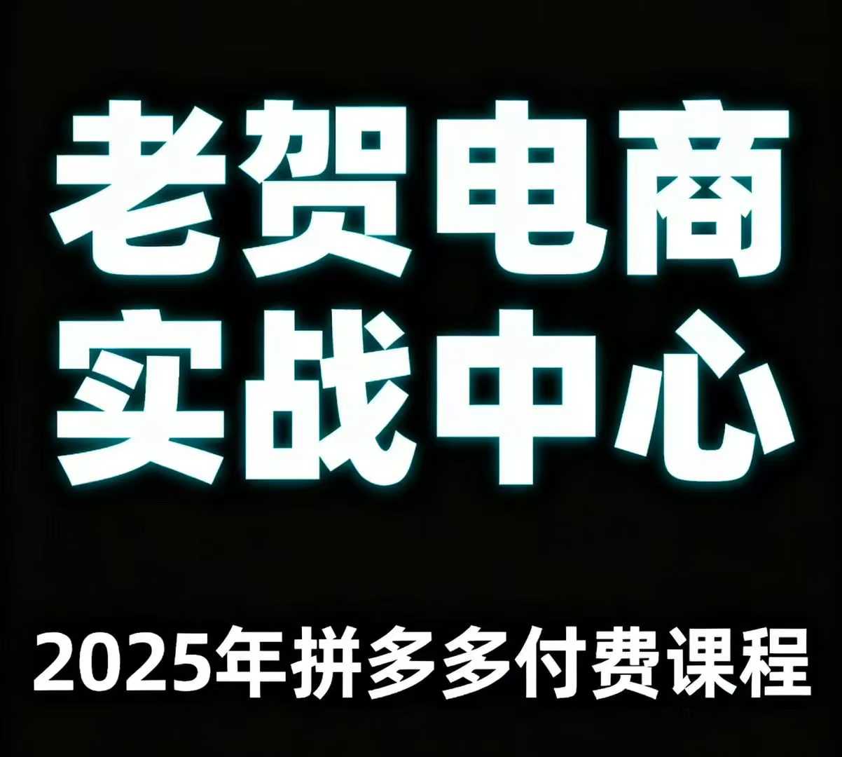 老贺电商2025年拼多多付费课程，用通俗易懂的方法告诉你多多怎么玩-锦程资源站