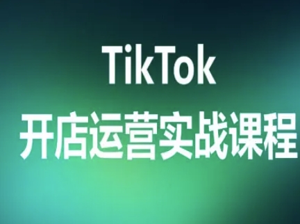 TikTok开店运营实战课程，TK跨境电商实操全流程-锦程资源站