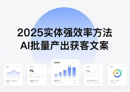 实体强效率方法：AI批量产出获客文案，2025年普通人拥抱AI，实现实体创收-锦程资源站