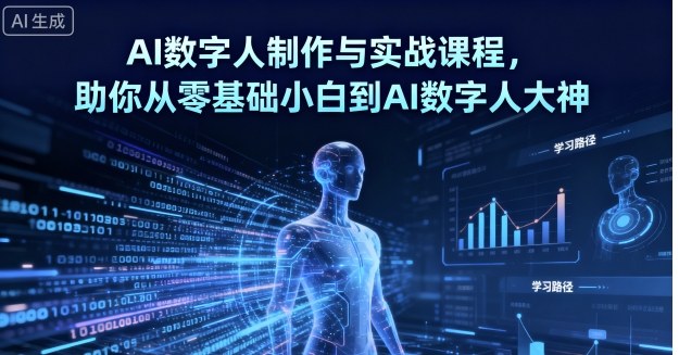 AI数字人制作与实战课程，助你从零基础小白到AI数字人大神-锦程资源站
