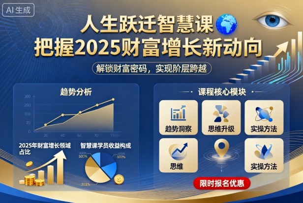 人生跃迁智慧课，把据2025财富增长新动向-锦程资源站
