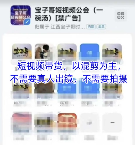 宝子哥头部团队短视频带货,以混剪为主,不需要真人出镜,不需要拍摄【更新9月】-锦程资源站