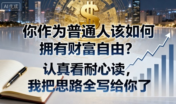 付费文章：你作为普通人该如何拥有财富自由？认真看耐心读，我把思路全写给你了-锦程资源站
