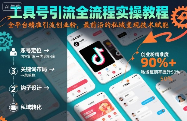 工具号引流全流程保姆级实操教程，全平台精准引流创业粉，最前沿的私域变现技术赋能-锦程资源站