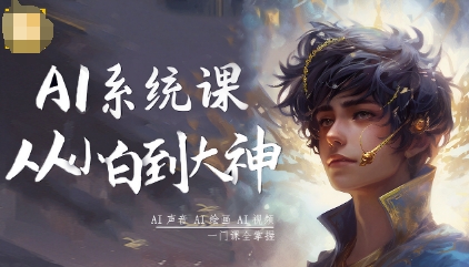 AI系统课程，从小白到大神系统学AI，AI声音-AI绘画-AI视频一门课全掌握-锦程资源站