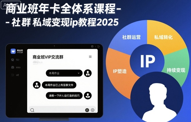 商业班年卡全体系课程-社群私域变现ip教程2025-锦程资源站