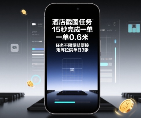 酒店截图任务，15秒完成一单，一单0.6米，任务不限量随便接，矩阵拉满单日3张【揭秘】-锦程资源站