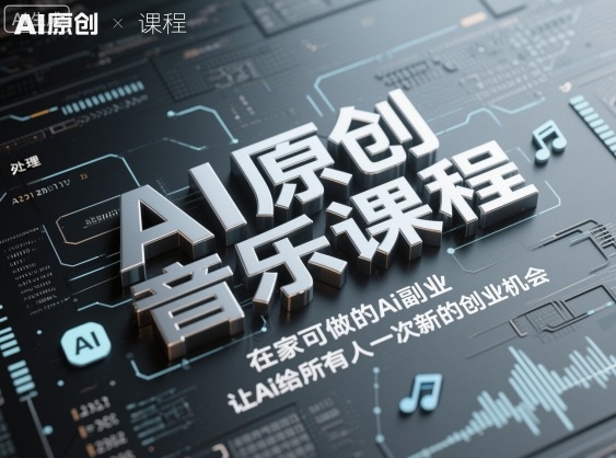 AI原创音乐课程，在家可做的Ai副业，让Ai给所有人一次新的创业机会-锦程资源站