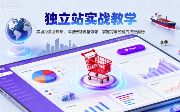 独立站实战教学，跨境经营全攻略，助您告别流量依赖，掌握跨境经营的终极奥-锦程资源站