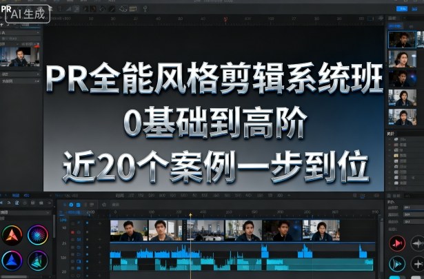 PR全能风格剪辑系统班,0基础到高阶,近20个案例一步到位-锦程资源站