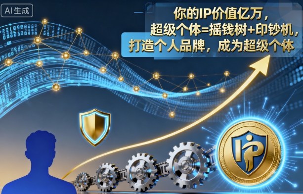 你的IP价值亿万,超级个体=摇钱树+印钞机,打造个人品牌,成为超级个体-锦程资源站