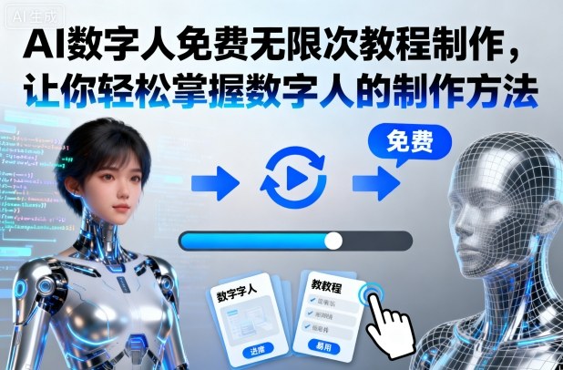 AI数字人免费无限次教程制作，让你轻松掌握数字人的制作方法-锦程资源站