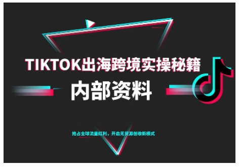 TikTok跨境电商0-1搭建运营，TK出海跨境实操秘籍（10月更新）-锦程资源站