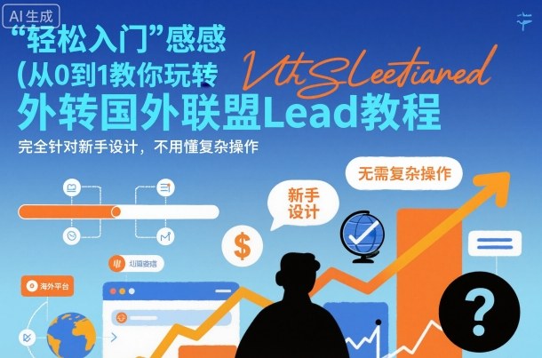 国外联盟賺美刀项目，从0到1教你玩转国外联盟Lead教程，纯新手可操作性100%-锦程资源站