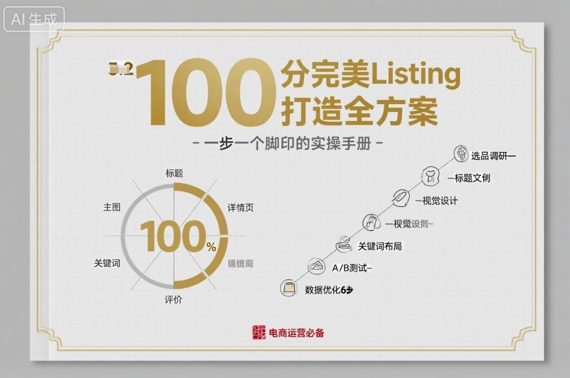 100分完美Listing打造全方案，想要完美listing必须是需要一步一个脚印的-锦程资源站