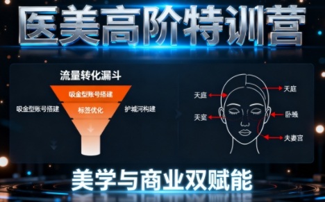0-1000W医美高阶特训营课程，美学与商业双赋能-锦程资源站