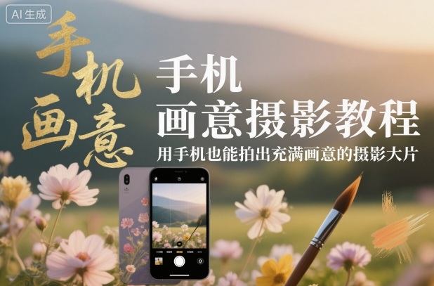 手机画意摄影教程，用手机也能拍出充满画意的摄影大片-锦程资源站