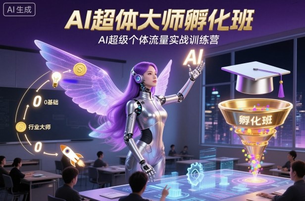 AI超体大师孵化班，AI超级个体流量实战训练营-锦程资源站