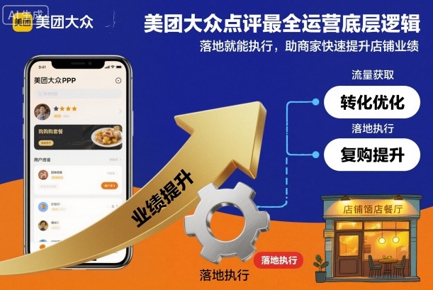 美团大众点评最全运营底层逻辑，落地就能执行，助商家快速提升店铺业绩-锦程资源站