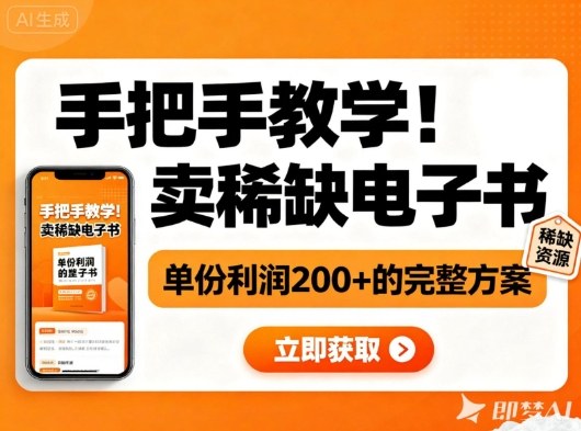 手把手教学！在小红书卖稀缺电子书，单份利润2张+的完整方案-锦程资源站