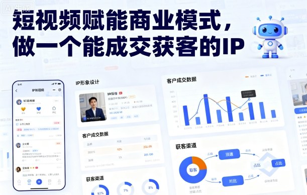 短视频赋能商业模式，做一个能成交获客的IP（更新）-锦程资源站