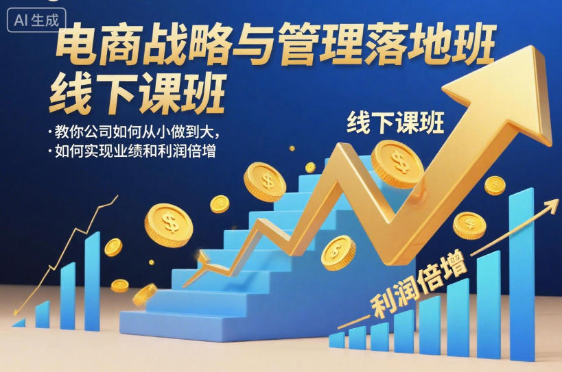 电商战略与管理落地班线下课,教你公司如何从小做到大,如何实现业绩和利润倍增【录音】-锦程资源站