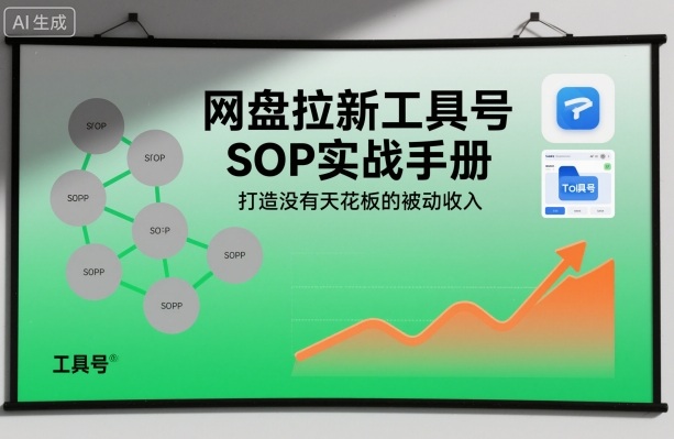网盘拉新工具号SOP实战手册，打造没有天花板的被动收入-锦程资源站