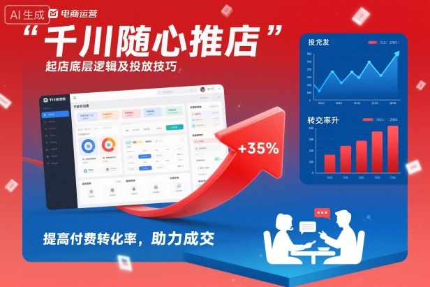 千川随心推起店底层逻辑及投放技巧,提高付费转化率,助力成交-锦程资源站