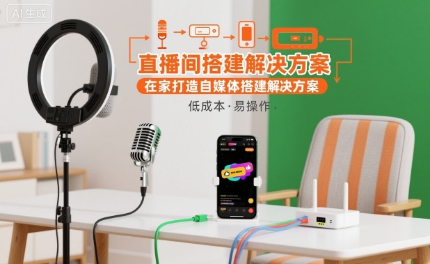 直播间搭建解决方案，在家打造自媒体搭建解决方案-锦程资源站