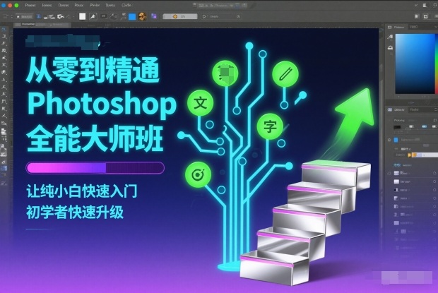 从零到精通Photoshop全能大师班，让纯小白快速入门，初学者快速升级-锦程资源站