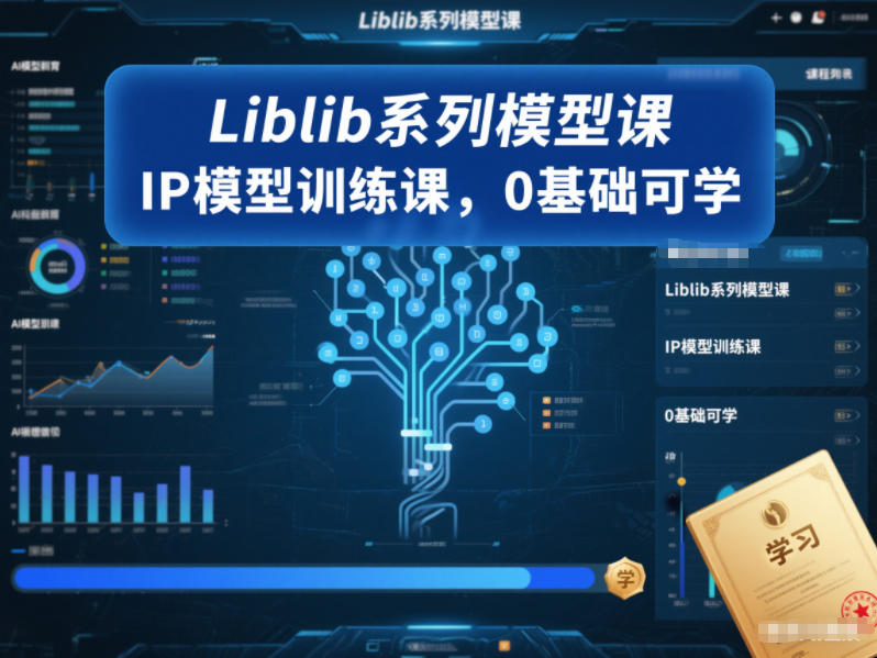 Liblib系列模型课，IP模型训练课，0基础可学-锦程资源站