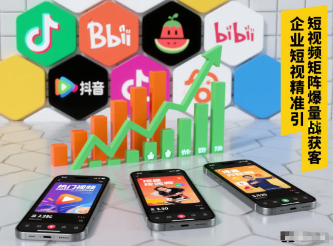 企业短视频精准引流矩阵获客，短视频矩阵爆量战法-锦程资源站