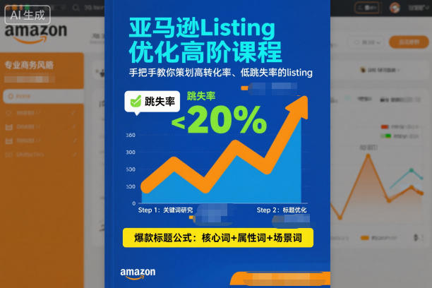 亚马逊Listing优化高阶课程，手把手教你策划高转化率、低跳失率的listing-锦程资源站