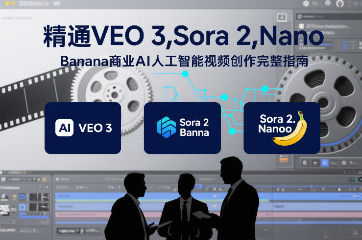 精通VEO 3，Sora 2，Nano Banana商业AI人工智能视频创作完整指南-锦程资源站