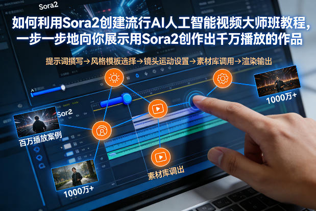 如何利用Sora2创建流行AI人工智能视频大师班，一步一步地向你展示用Sora2创作出千万播放的作品-锦程资源站