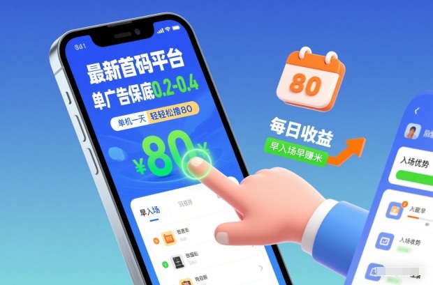 最新首码平台，单广告保底0.2-0.4，单机一天轻松撸80，早入场早賺米【揭秘】-锦程资源站