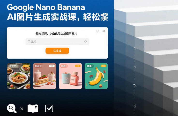 Google Nano Banana AI图片生成实战课，轻松掌握，小白也能生成商用图片-锦程资源站