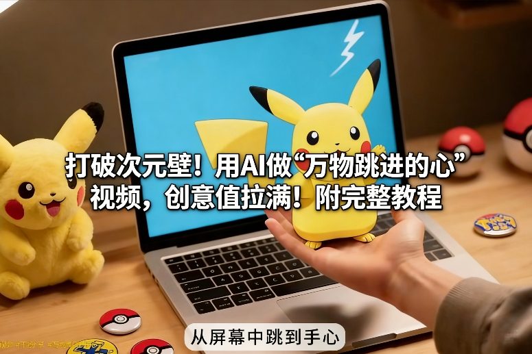 打破次元壁！用AI做【万物跳进手心】视频，创意值拉满！附完整教程-锦程资源站