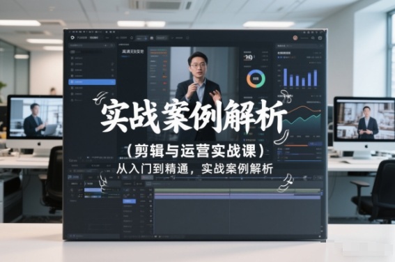 剪辑与运营实战课，从入门到精通，实战案例解析（更新2026）-锦程资源站