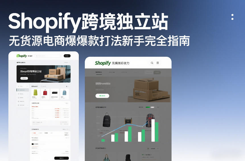 Shopify跨境独立站无货源电商爆款打法新手完全指南-锦程资源站