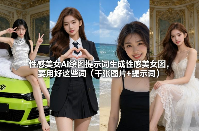 性感美女Ai绘图提示词生成性感美女图，要用好这些词（千张图片+提示词）-锦程资源站
