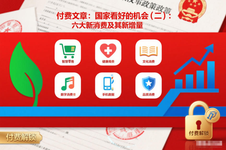 付费文章：国家看好的机会(二)：六大新消费及其新增量-锦程资源站
