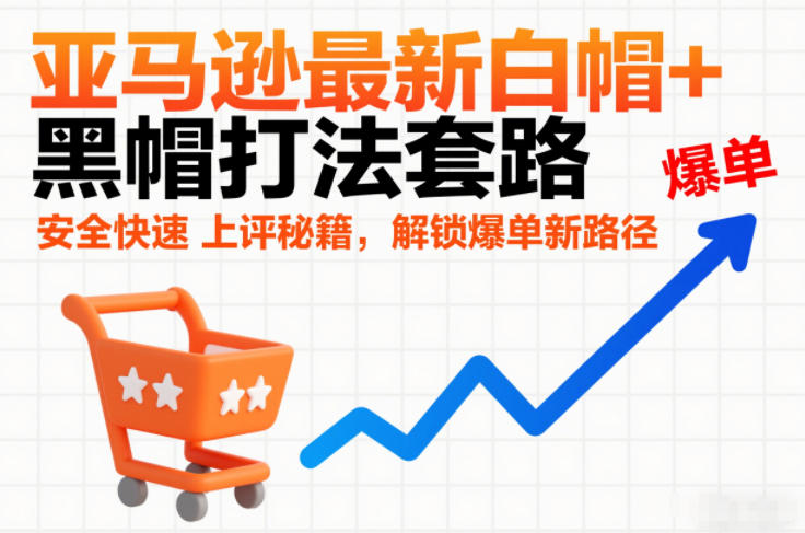 亚马逊最新白帽+黑帽打法套路，安全快速上评秘籍，解锁爆单新路径-锦程资源站
