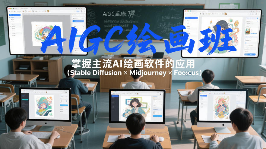 AIGC绘画班，掌握主流Ai绘画软件的应用（Stable Diffusion x Midjourney x Fooocus）-锦程资源站