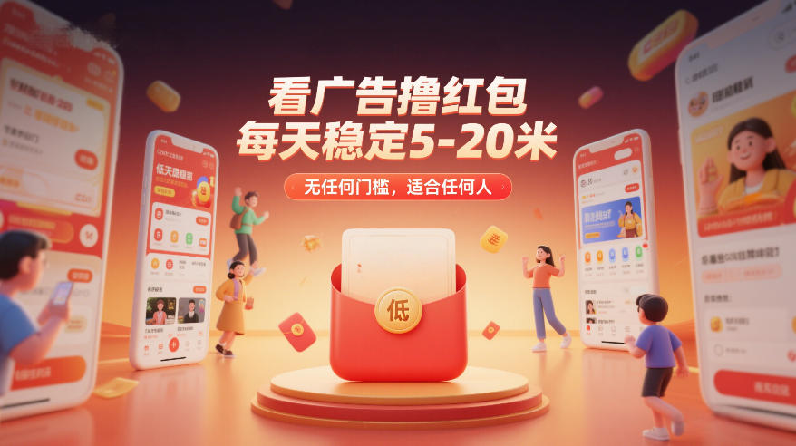看广告撸红包，每天稳定5-20米，无任何门槛，适合任何人-锦程资源站